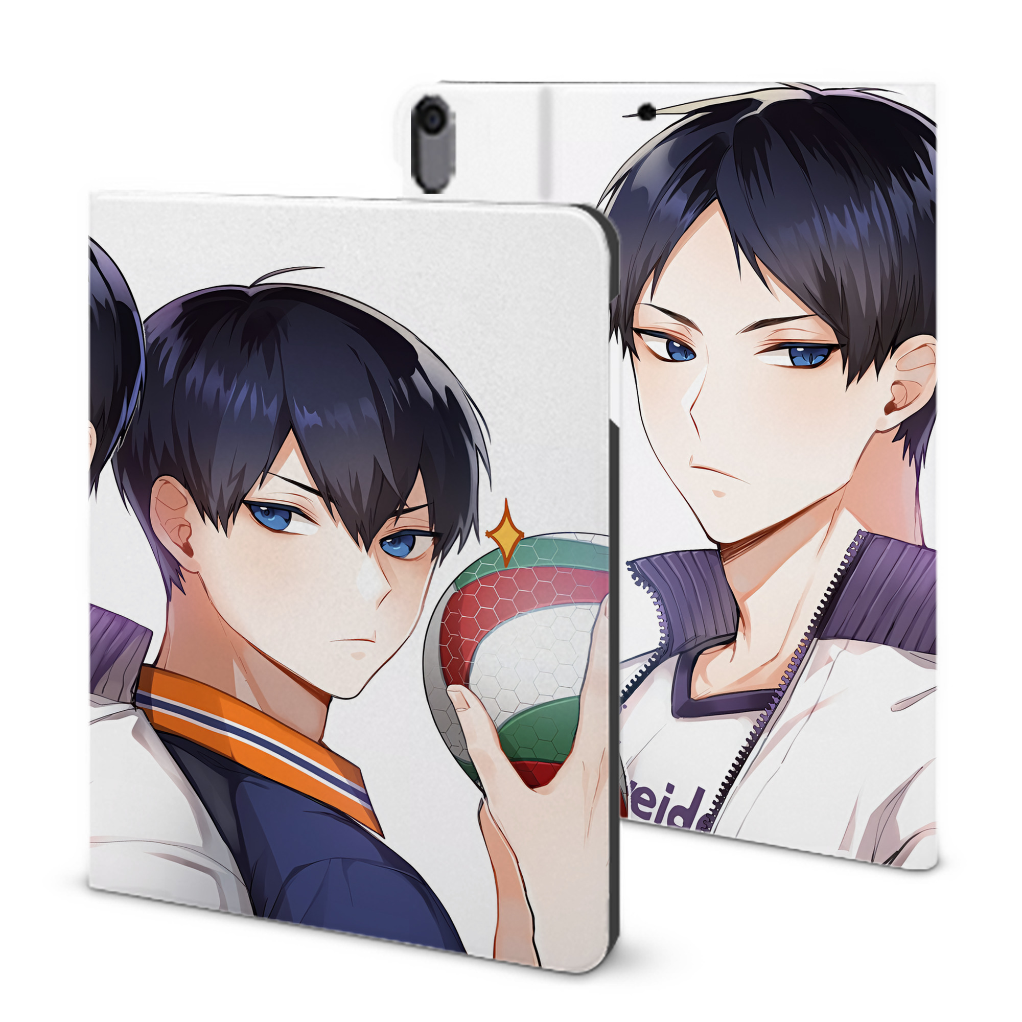 （画像用） ハイキュー!! Haikyu!! IPad ケース ブック型 PUレザー TPU 耐衝撃 軽量 薄型 ペン収納なし 全面保護 IPad 各モデル対応